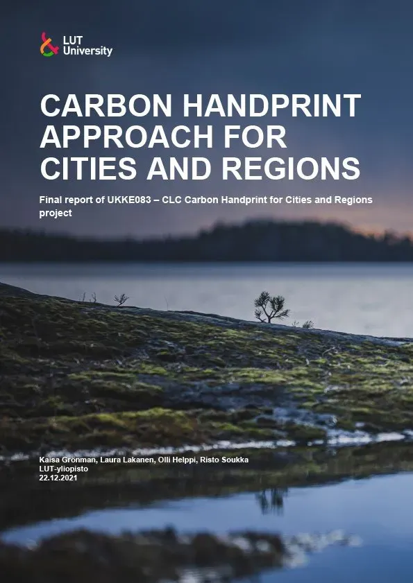PDF cover image for Carbon Handprint Manual for Cities and Regions