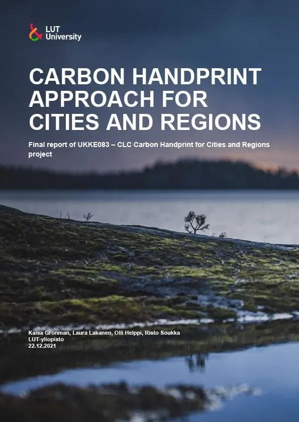 PDF cover image for Carbon handprint manual for cities and regions