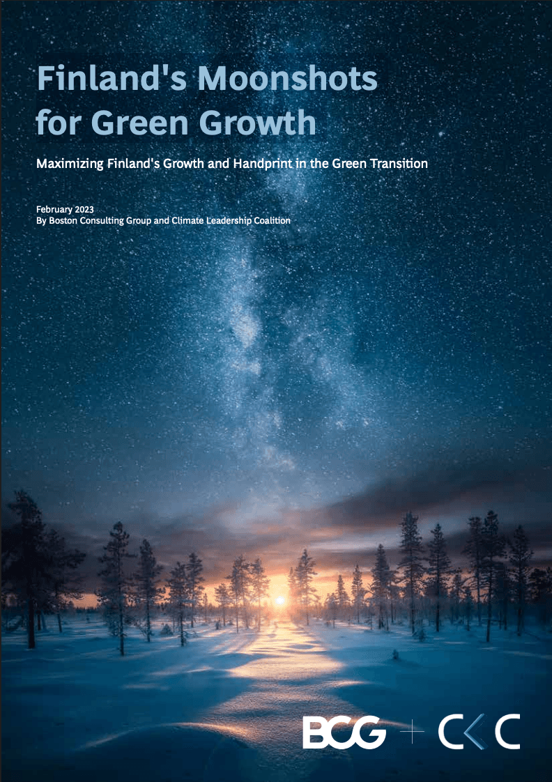 PDF cover image for Finland's Moonshots for Green Growth